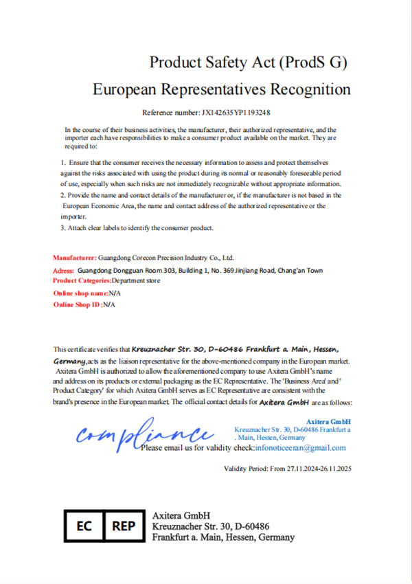 EU Compliance Certificate